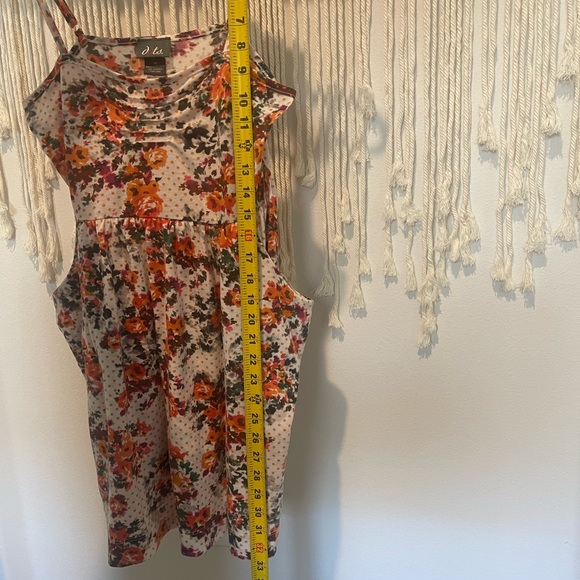 Boutique Chic Floral Spaghetti Strap Beachy Tank W Pockets Size M - Picture 6 of 6
